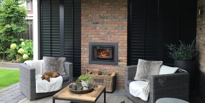 modern grijs stevig & rustiek inbouw front rechthoek hout buiten 