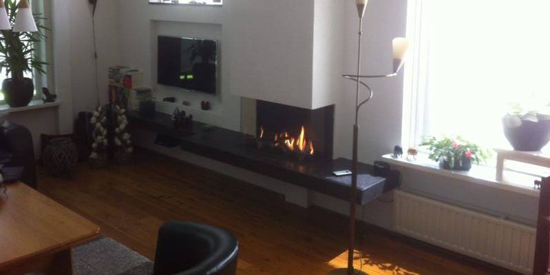 hip & happening woonkamer modern inbouw driezijdig gas wit rechthoekig 