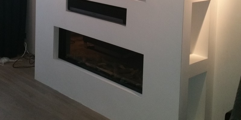 hip & happening woonkamer modern inbouw front rechthoek gas wit 