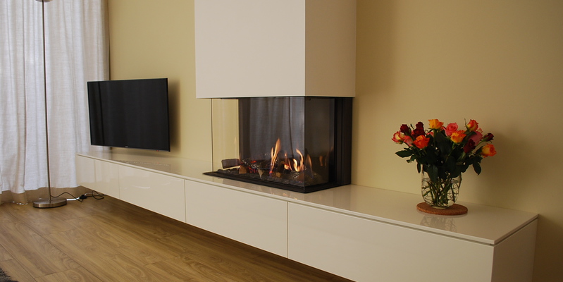 woonkamer modern inbouw licht & sprankelend driezijdig gas wit rechthoekig 