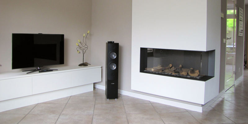 woonkamer modern inbouw schouw licht & sprankelend gas wit rechthoekig hoek 