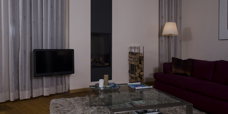 hip & happening woonkamer modern inbouw front zwart gas verticaal 