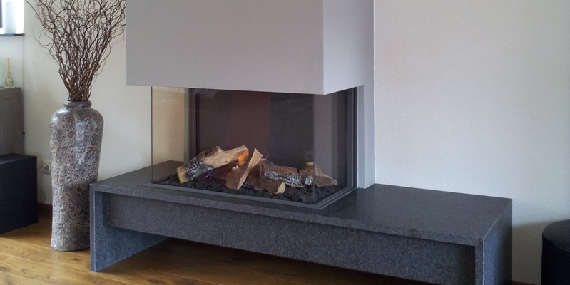 woonkamer modern grijs inbouw schouw rechthoek licht & sprankelend driezijdig gas 