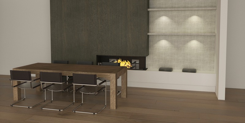 hip & happening modern inbouw zwart rechthoek gas tweezijdig eetkamer 