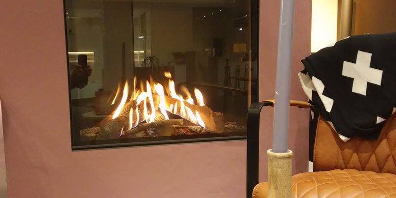 hip & happening woonkamer modern inbouw front rechthoek gas zand 