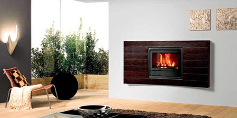 woonkamer stevig & rustiek inbouw front schouw rechthoek klassiek pellet houtlook 