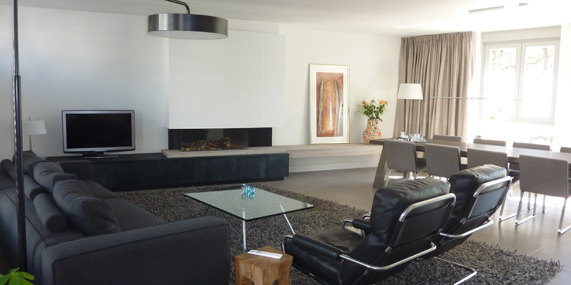 hip & happening woonkamer modern inbouw driezijdig gas wit rechthoekig 