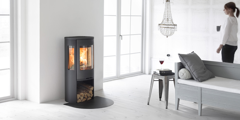 woonkamer modern stevig & rustiek zwart driezijdig verticaal vrijstaand hout 