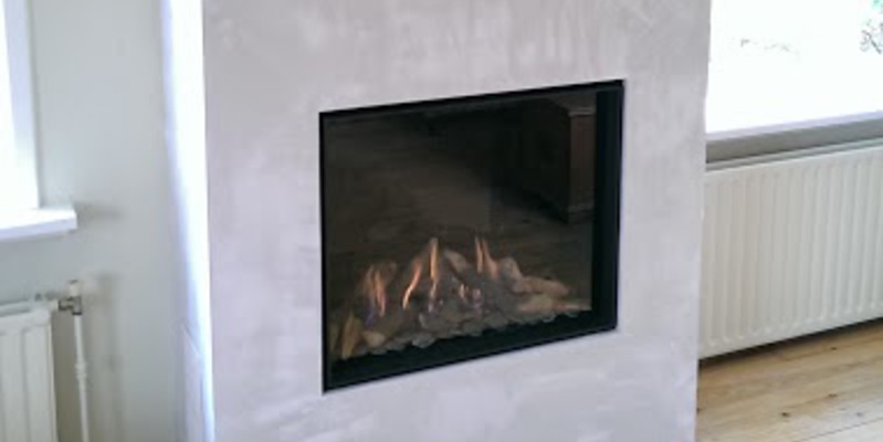 woonkamer modern vierkant inbouw front licht & sprankelend gas wit 
