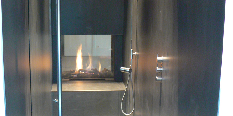 hip & happening modern doorkijk grijs inbouw rechthoek gas badkamer 