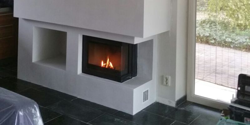 hip & happening woonkamer modern inbouw zwart rechthoek hout hoek 