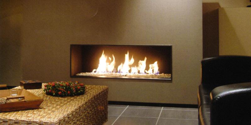 woonkamer inbouw front rechthoek gas klassiek sfeervol & klassiek taupe 