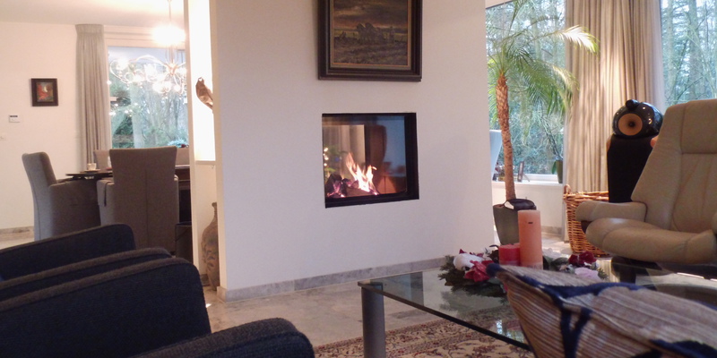 woonkamer modern doorkijk vierkant inbouw licht & sprankelend gas 
