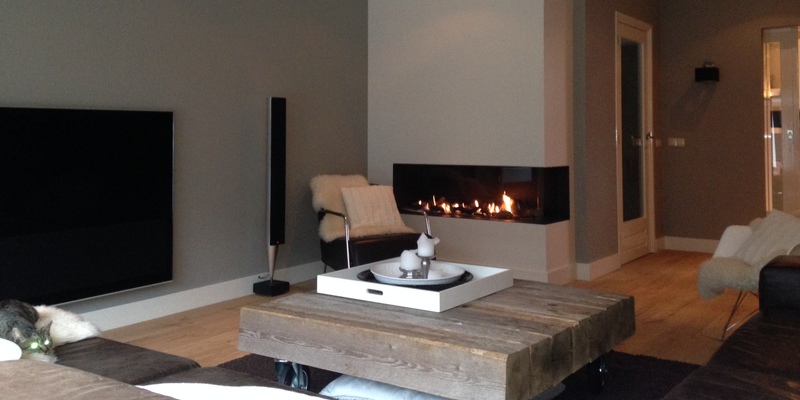hip & happening woonkamer modern inbouw zwart rechthoek gas hoek 