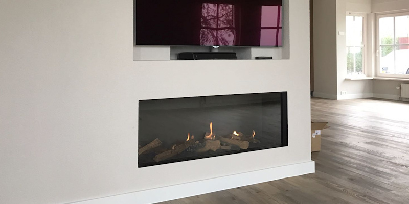 woonkamer modern vierkant inbouw front licht & sprankelend gas 