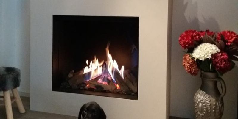 hip & happening woonkamer modern inbouw front schouw rechthoek gas wit 
