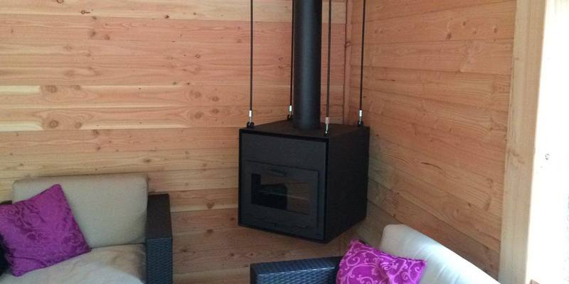 hip & happening modern front rechthoek gas hangend Veranda zilvergrijs 