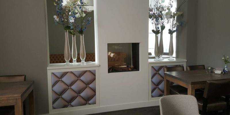 hip & happening woonkamer modern doorkijk inbouw rechthoek gas wit 