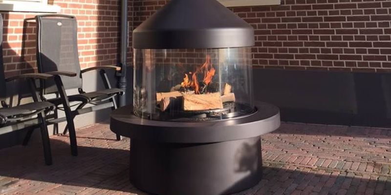modern stevig & rustiek zwart hangend Veranda rond hout rondom 