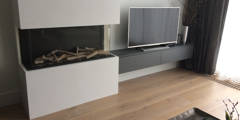 hip & happening woonkamer modern inbouw rechthoek driezijdig gas antraciet 