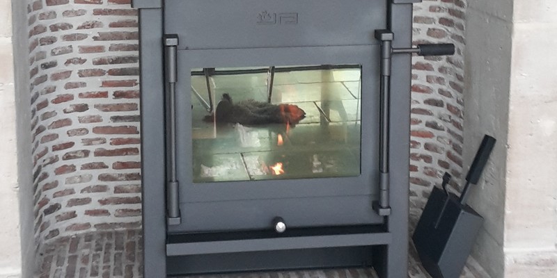 woonkamer modern vierkant stevig & rustiek front schouw vrijstaand hout antraciet 