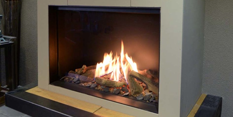 woonkamer modern stevig & rustiek front gas rechthoekig zilvergrijs plateau  