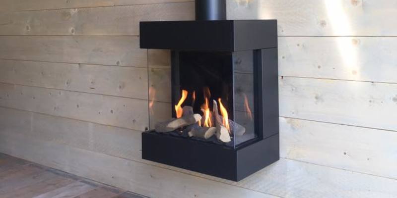 hip & happening modern zwart driezijdig gas hangend Veranda rechthoekig 