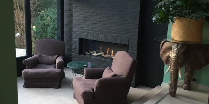 woonkamer modern stevig & rustiek inbouw front zwart rechthoek gas 