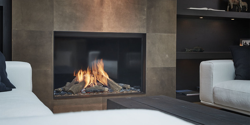 woonkamer modern stevig & rustiek inbouw front zwart rechthoek gas 