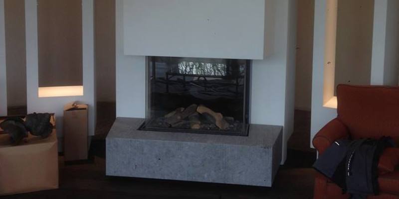 woonkamer modern stevig & rustiek inbouw driezijdig gas wit rechthoekig 