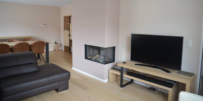 hip & happening woonkamer modern grijs inbouw gas tweezijdig hoekig 