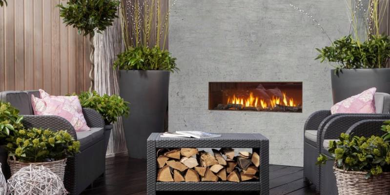 hip & happening modern grijs inbouw front rechthoek gas tuin 