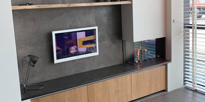 woonkamer modern grijs stevig & rustiek inbouw rechthoek gas hoek 