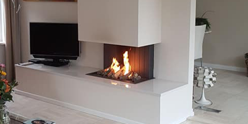 hip & happening woonkamer modern vierkant inbouw zwart driezijdig gas 
