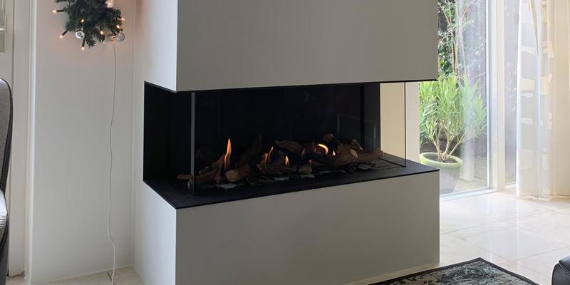 hip & happening woonkamer modern inbouw rechthoek driezijdig gas wit 