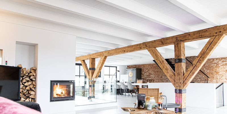 hip & happening woonkamer modern inbouw zwart rechthoek hout hoek 