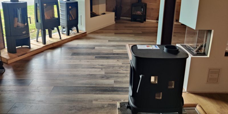 woonkamer driezijdig verticaal vrijstaand hout zwart of grijs stoer Tijdloos 